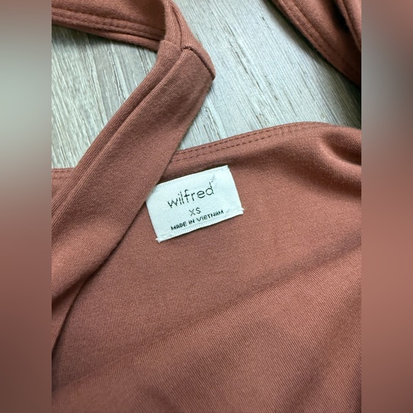 Aritzia Wilfred Saturn Mini Dress XS Anise Brown - Picture 7 of 9